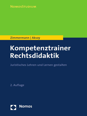 cover image of Kompetenztrainer Rechtsdidaktik